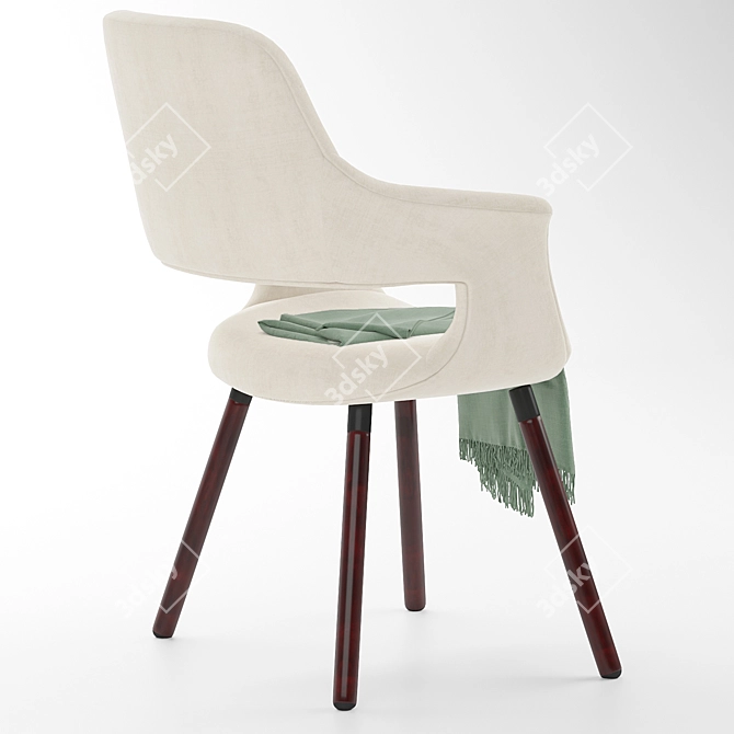 Modern Fabric Clive Chair 3D model image 5