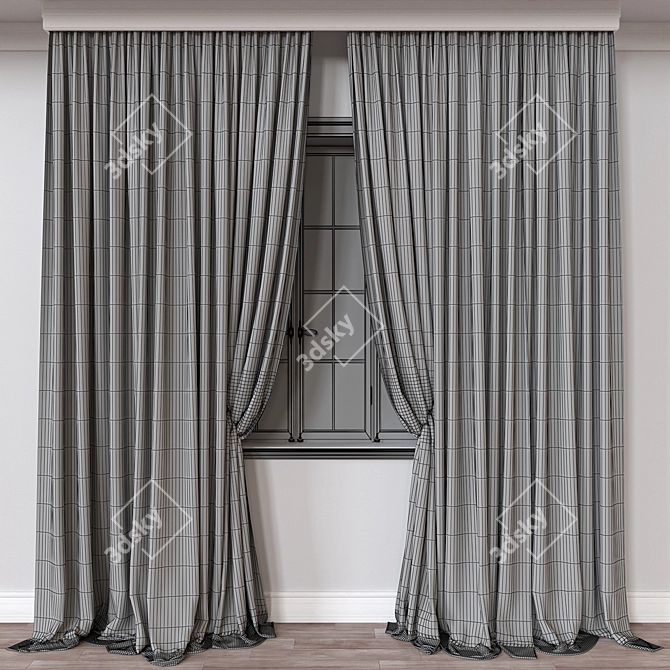 Versatile 3D Curtains Pack 3D model image 4