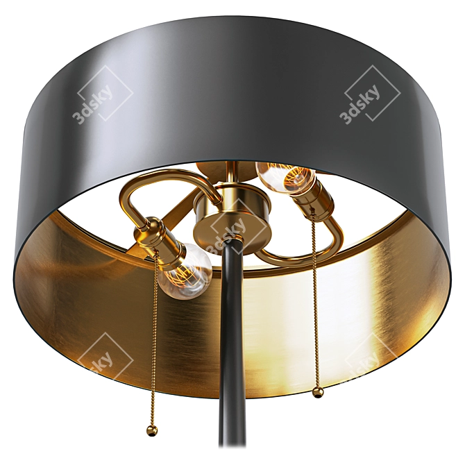 Nordic Metal LED Table Lamp 3D model image 3