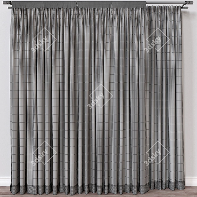 Window Curtain 3D Model Render 3D model image 4