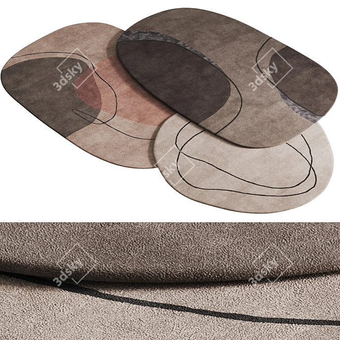  Benuta Shape Collection: Quality Wool Rugs 3D model image 1