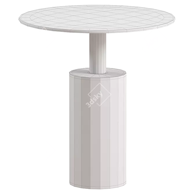 Sleek Rosanna 525 Side Table 3D model image 2