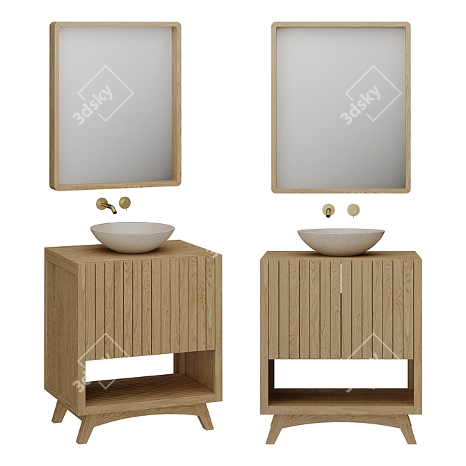 Modern Bathroom Set LA FORMA SUNDAY 3D model image 1
