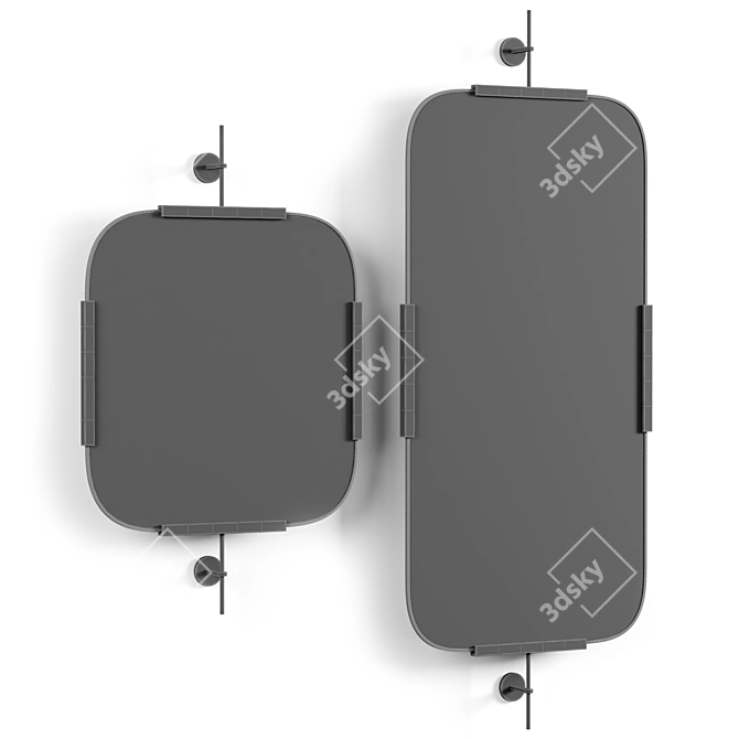 Elegant Plaza Mirror for Home 3D model image 2