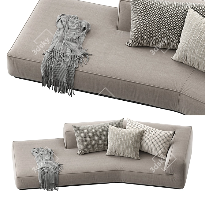 Sleek Modern Flexform PERRY Sofa 3D model image 4