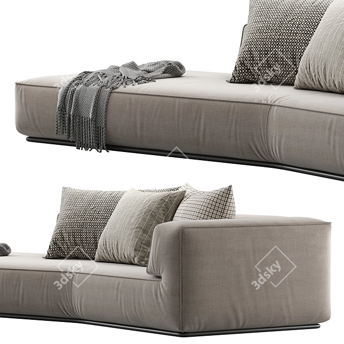 Sleek Modern Flexform PERRY Sofa 3D model image 5