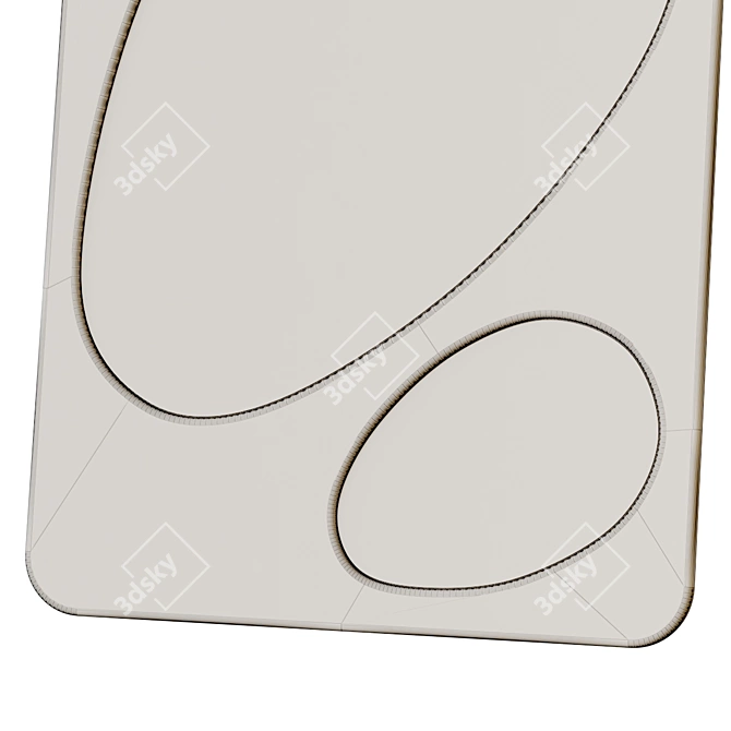 Modernist Cosmic Era Floor Mirror 3D model image 6