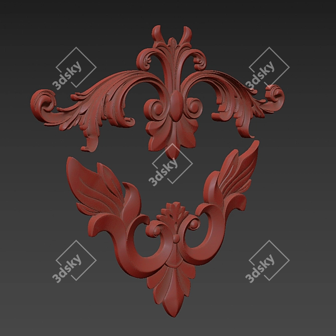 3D Ornament with Multiple Materials 3D model image 6