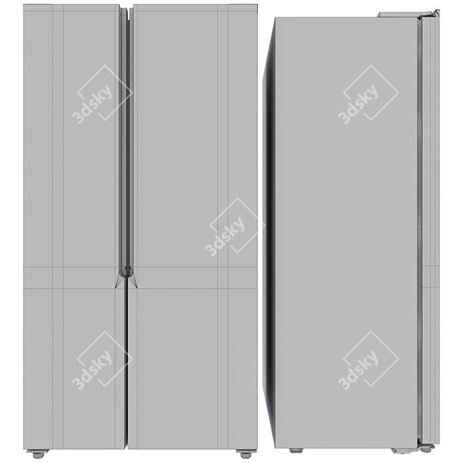 DEXP Side by Side Black 3D model image 2