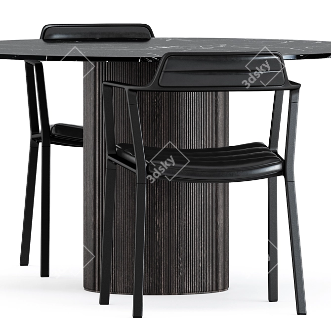 Modern Scandinavian Vipp Chair Set 3D model image 3