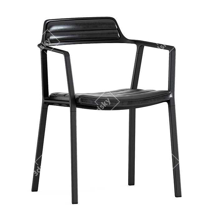 Modern Scandinavian Vipp Chair Set 3D model image 4