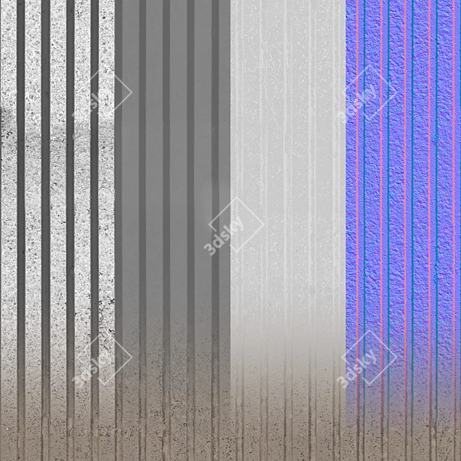 Seamless Concrete Texture Pack 3D model image 2