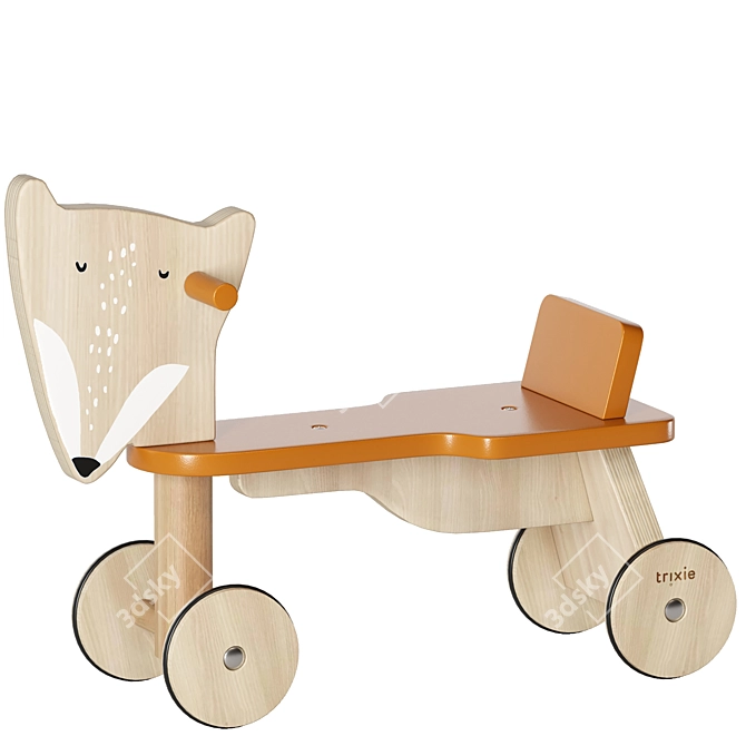 Kids Wooden Bicycle Collection 3D model image 2