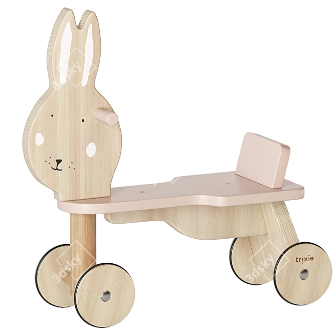 Kids Wooden Bicycle Collection 3D model image 3