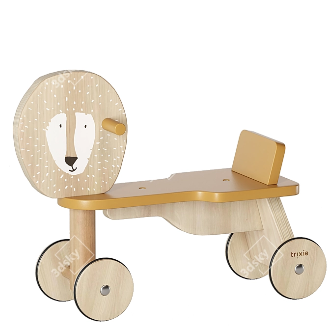 Kids Wooden Bicycle Collection 3D model image 4