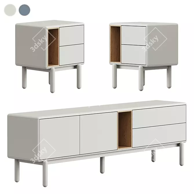 Teulat Corvo TV & Bedside 3D model image 1