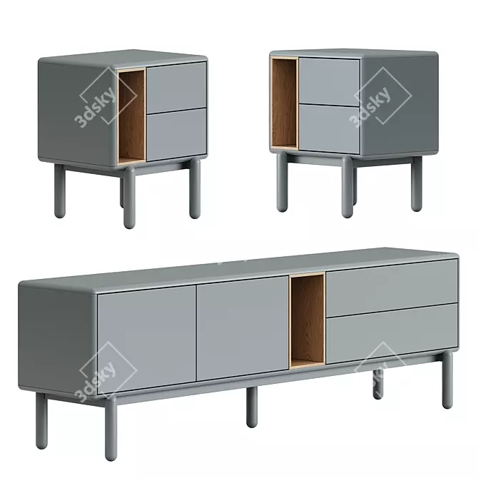 Teulat Corvo TV & Bedside 3D model image 4