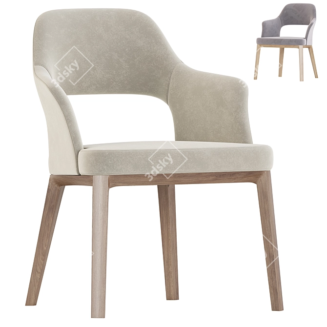 Elegant Poliform Sophie Lite Chair 3D model image 1