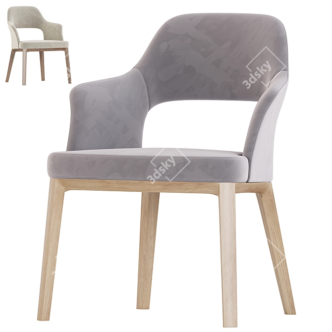 Elegant Poliform Sophie Lite Chair 3D model image 2