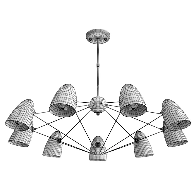 Glamourous Favourite Humpen Pendant Chandelier 3D model image 2