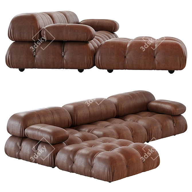 Modern Italian B&B Sofa Design 3D model image 2