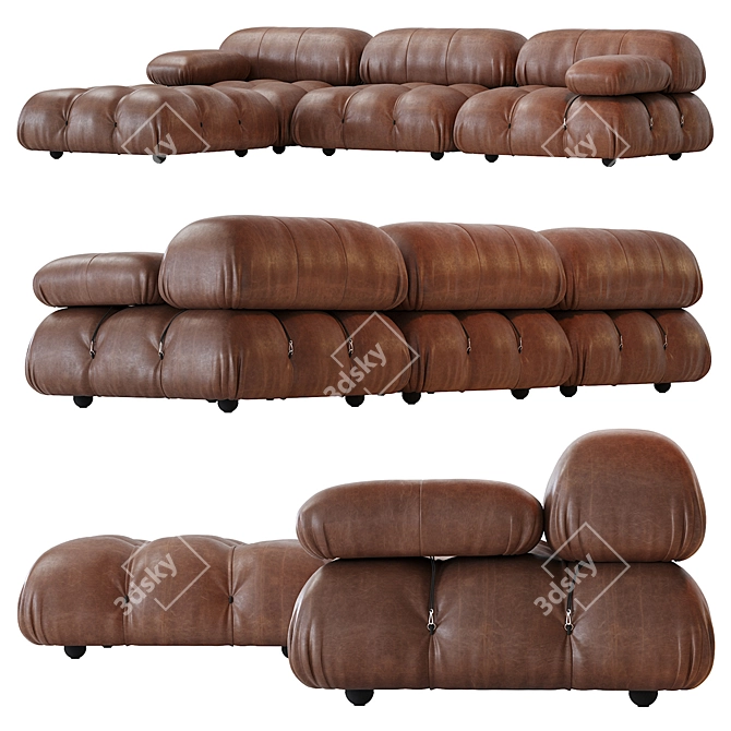 Modern Italian B&B Sofa Design 3D model image 3
