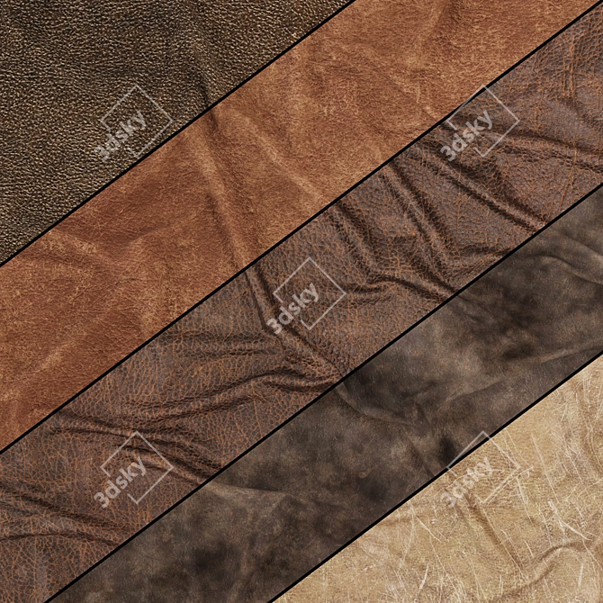 Vintage Leather Texture Pack 3D model image 1