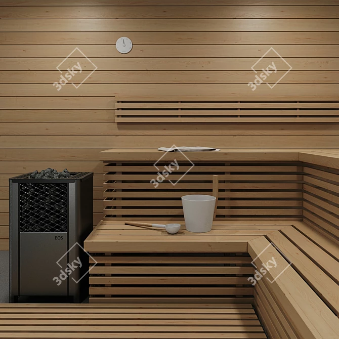 Modular Sauna Set Kit 3D model image 5