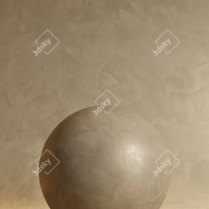 Seamless Decorative Plaster Pack 3D model image 3