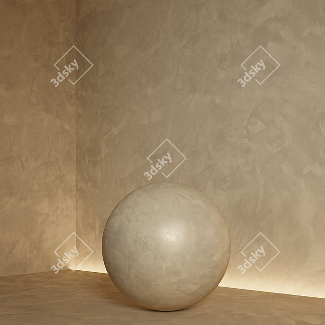 Seamless Decorative Plaster Pack 3D model image 4