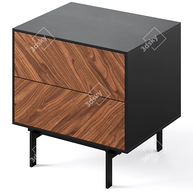 Sleek Bedside Table Duo 3D model image 5