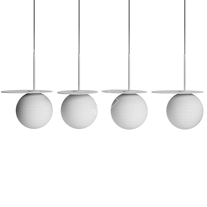 Handcrafted Umbra Glass Pendant Light 3D model image 2