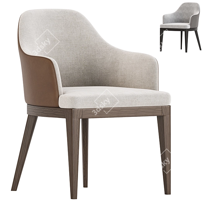 Modern Minimalist MARCO Chair Collection 3D model image 1