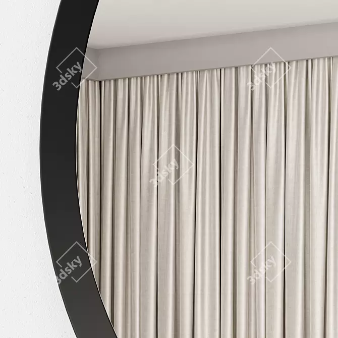 West Elm Metal Round Mirror 3D model image 6