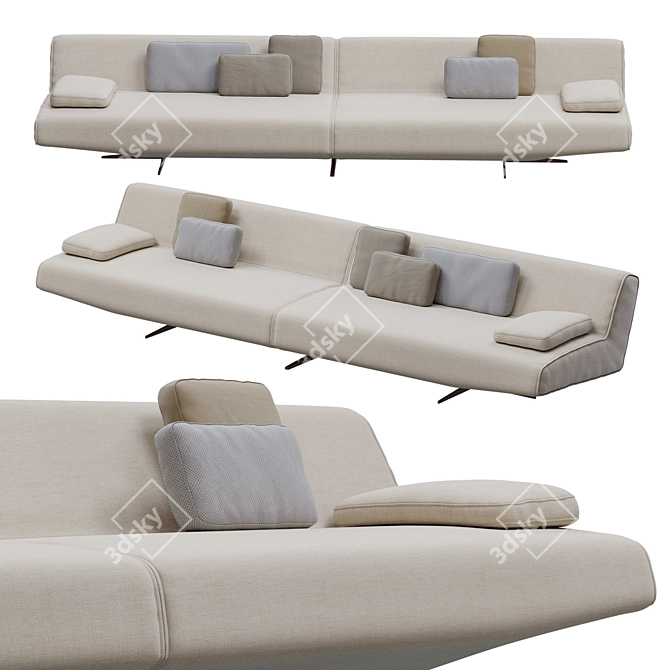 Modern Poliform Sydney Option Furniture 3D model image 4