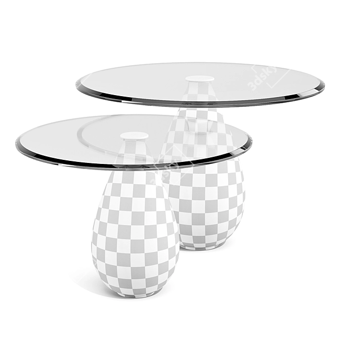 Mura Black Marble Coffee Table 3D model image 5