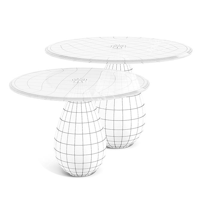 Mura Black Marble Coffee Table 3D model image 6