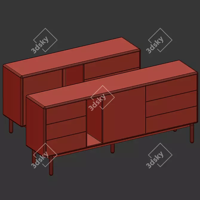  Teulat Corvo Sideboard in 2 Colors 3D model image 7