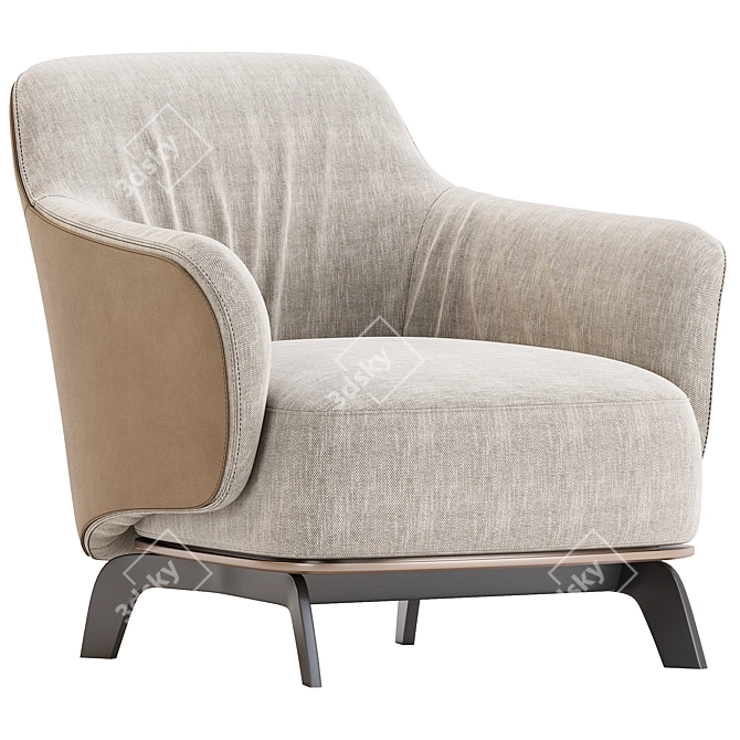 Stylish Poliform Kaori Armchair Collection 3D model image 1