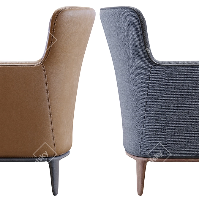 Elegant Relax Chair by Poliform 3D model image 2