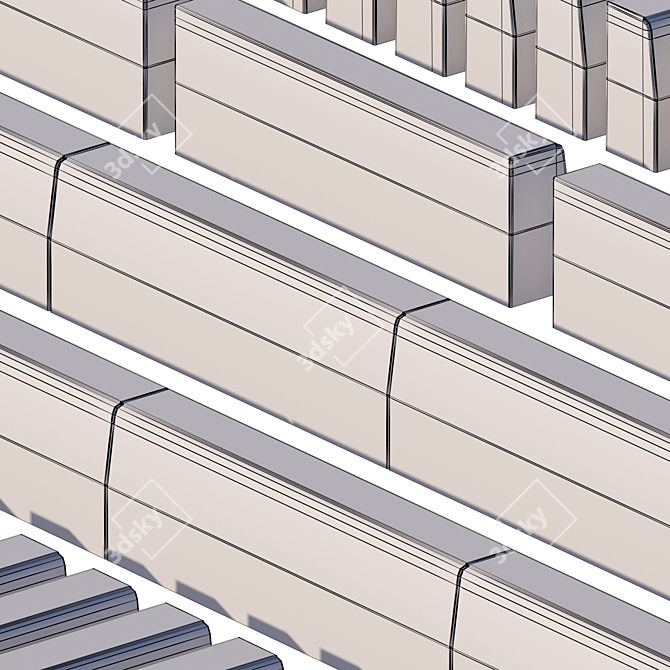 CoronaMultiMap Road Curb 3D model image 3