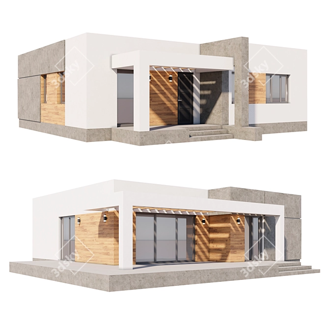 Modern Home: Millimeter Units 3D model image 1