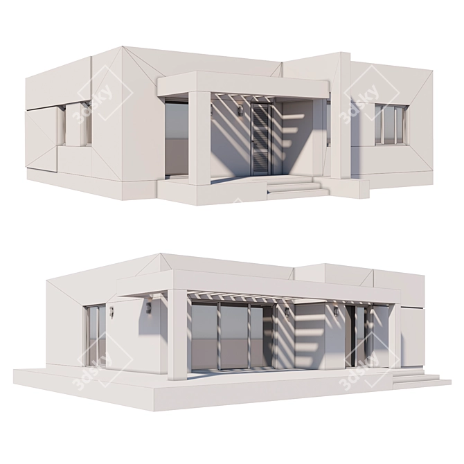 Modern Home: Millimeter Units 3D model image 2