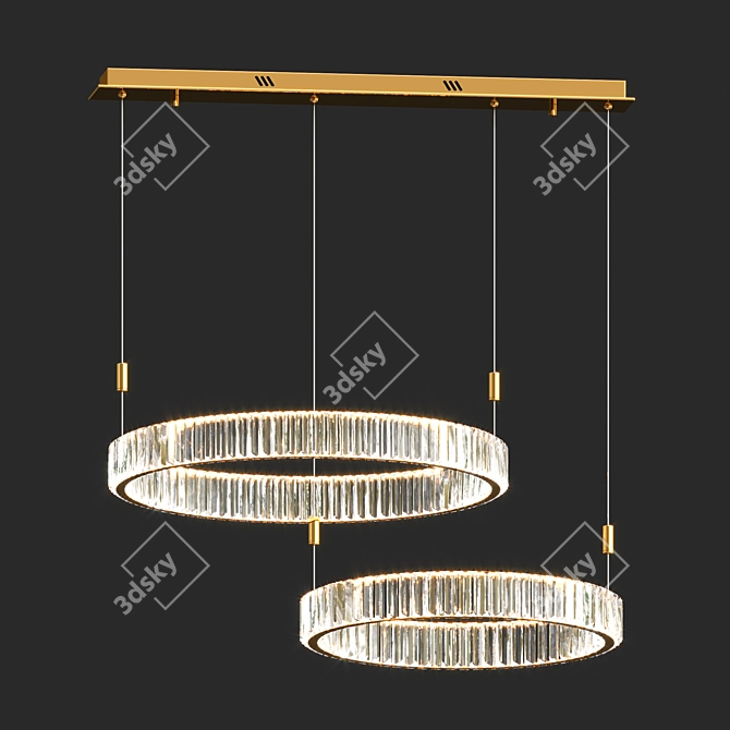  Elegant L Ring Chandelier 3D model image 3