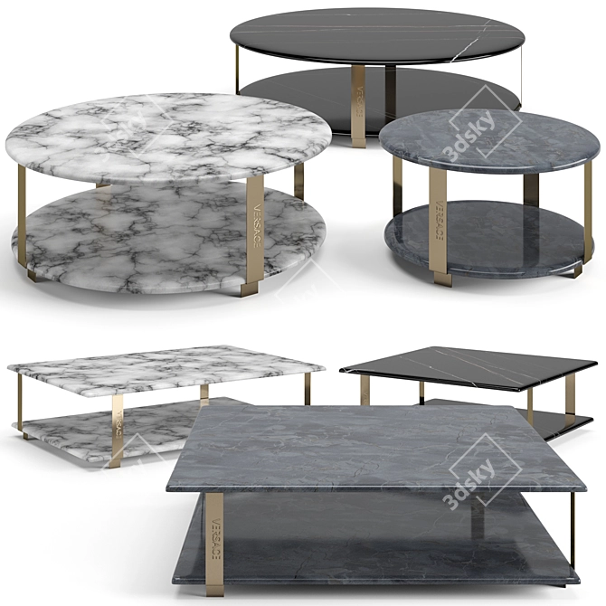 Versace Le Greca Coffee Table 3D model image 1