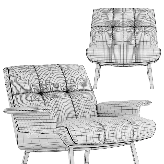 Daiki Armchairs | Minotti Design 3D model image 6