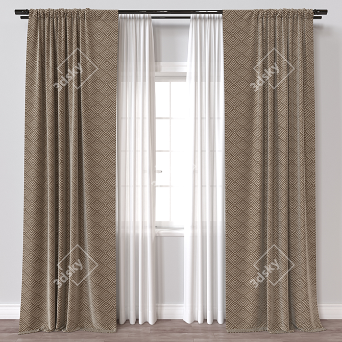 Versatile Curtain 3D Model corr.obj 3D model image 1