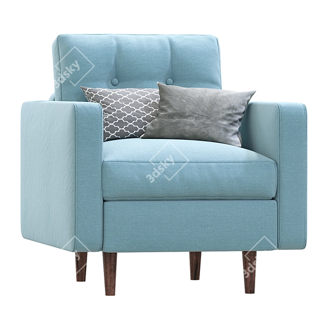 Modern Armchair Divan Design 3D model image 3