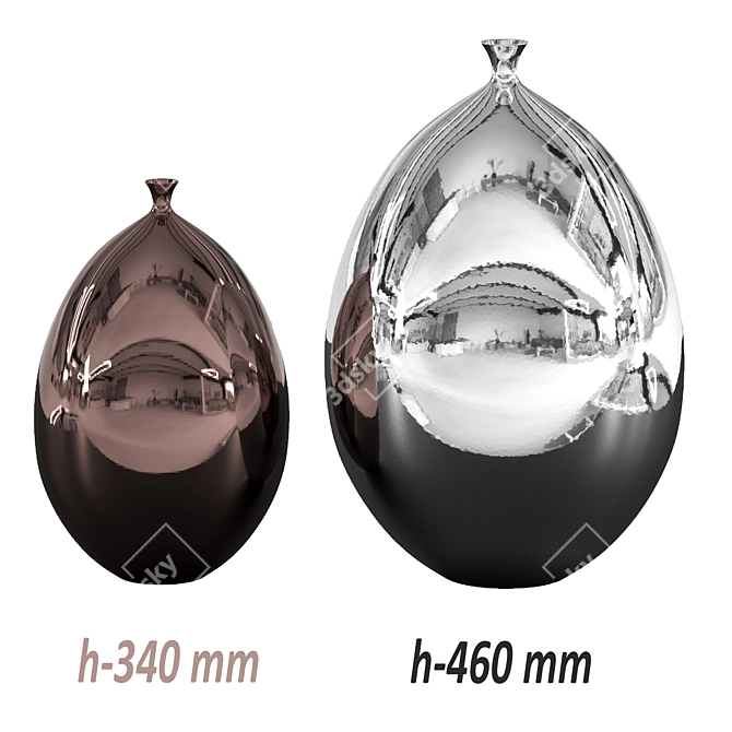Decorative Set 2 Balls 3D model image 2
