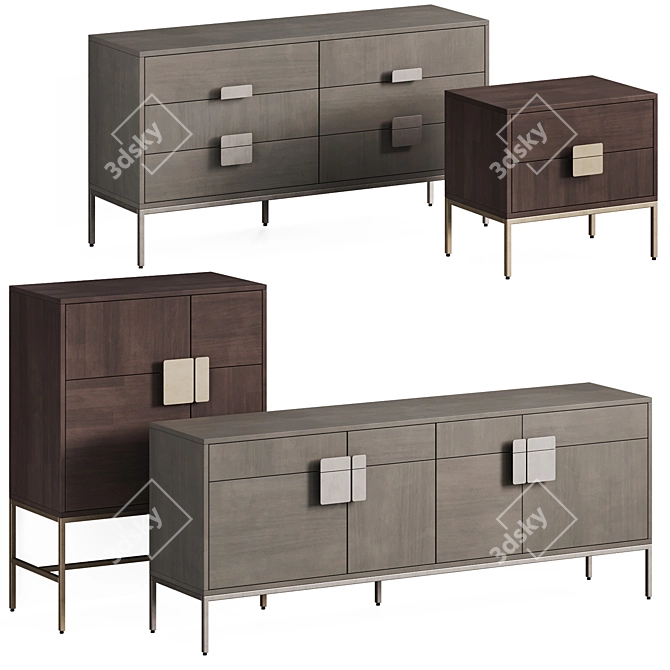 Sunpan Jade Collection Furniture 3D model image 1